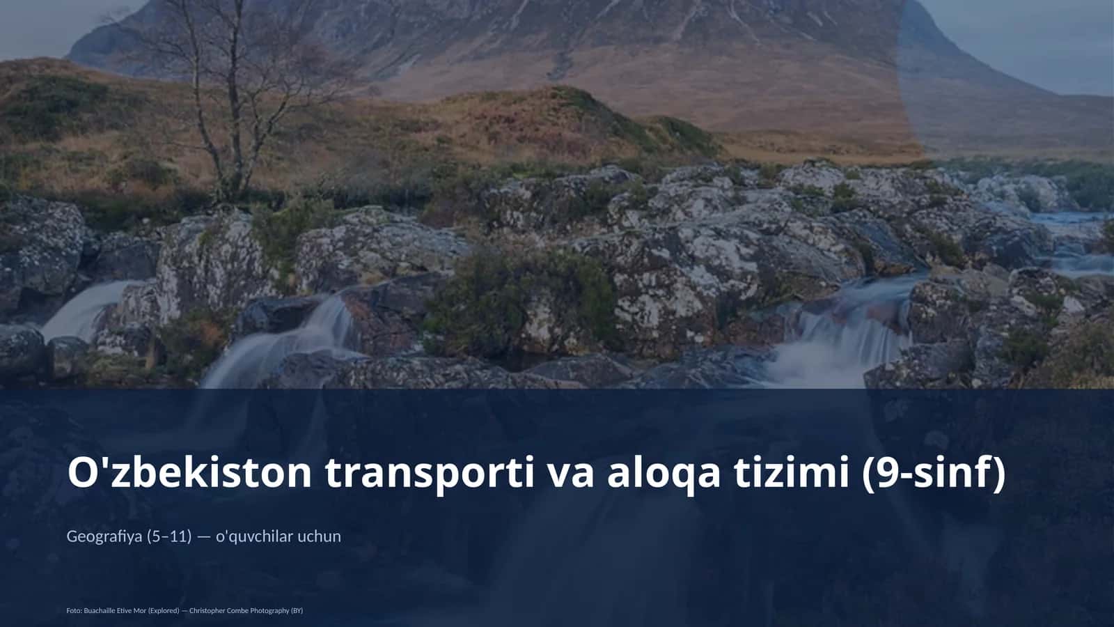 O'zbekiston transporti va aloqa tizimi (9-sinf)