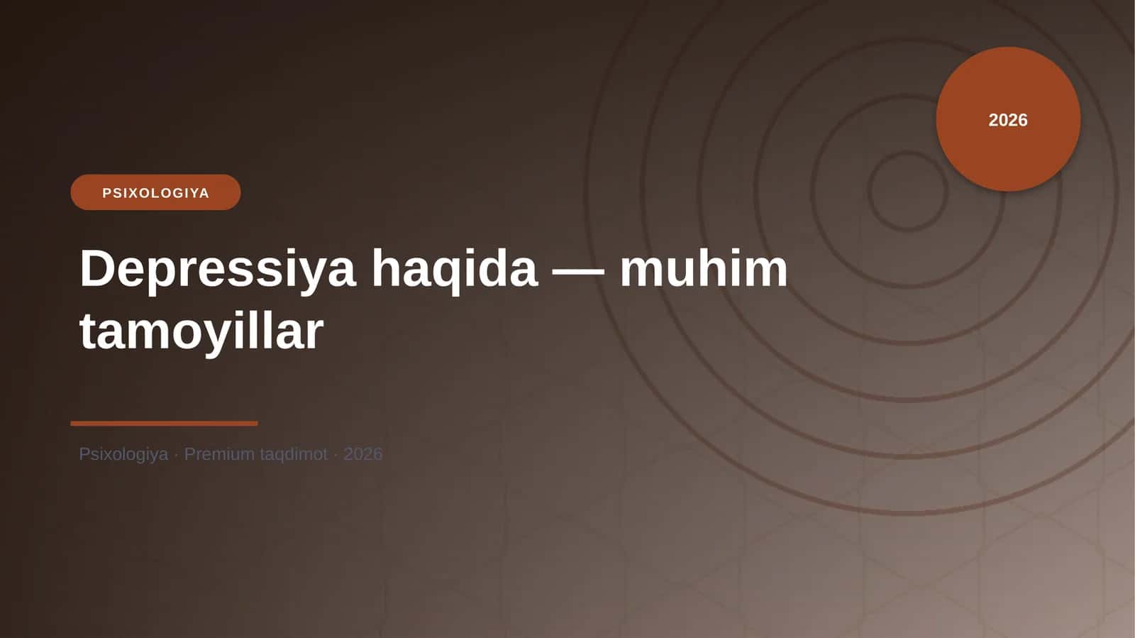 Depressiya haqida — muhim tamoyillar