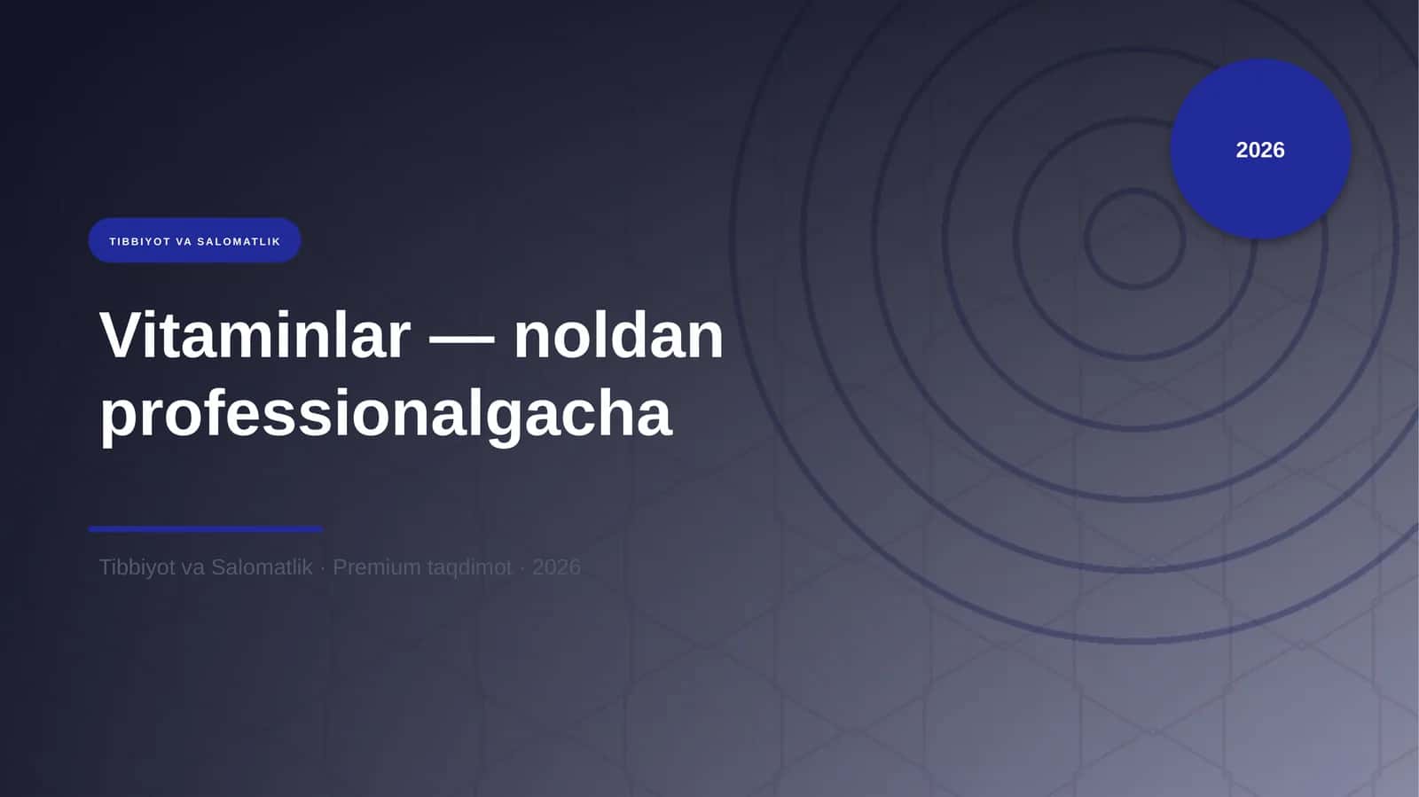 Vitaminlar — noldan professionalgacha