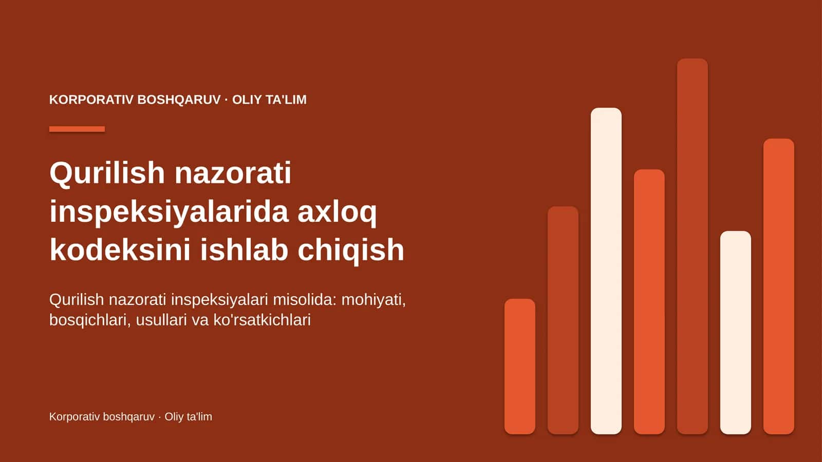 qurilish nazorati inspeksiyalarida axloq kodeksini ishlab chiqish 2265