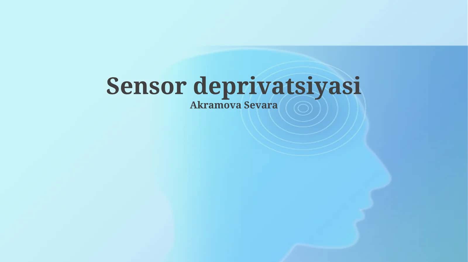 Sensor deprivatsiyasi
