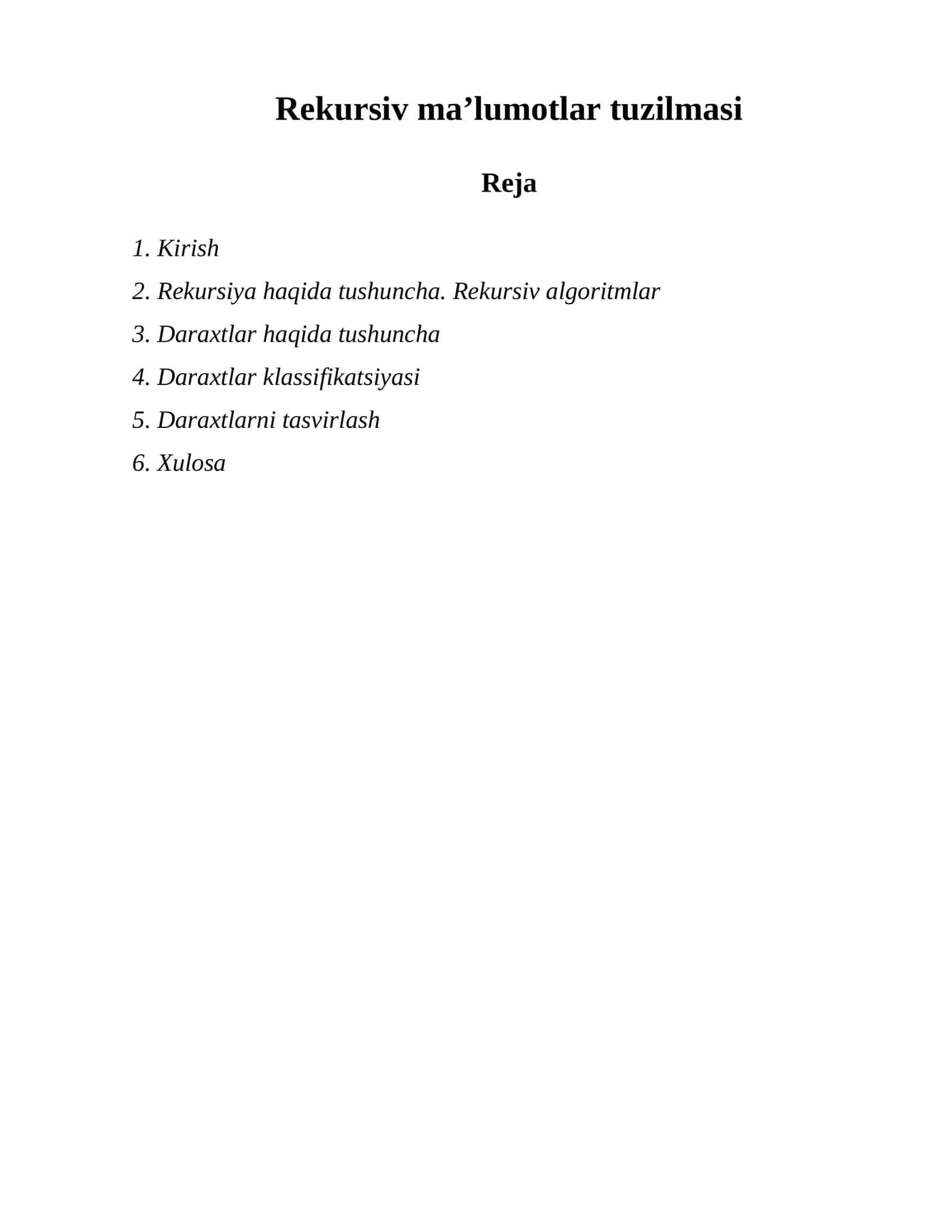 Rekursiv maʼlumotlar tuzilmasi