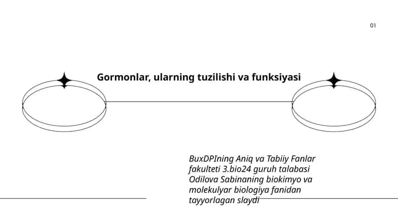 Gormonlar, ularning tuzilishi va funksiyasi