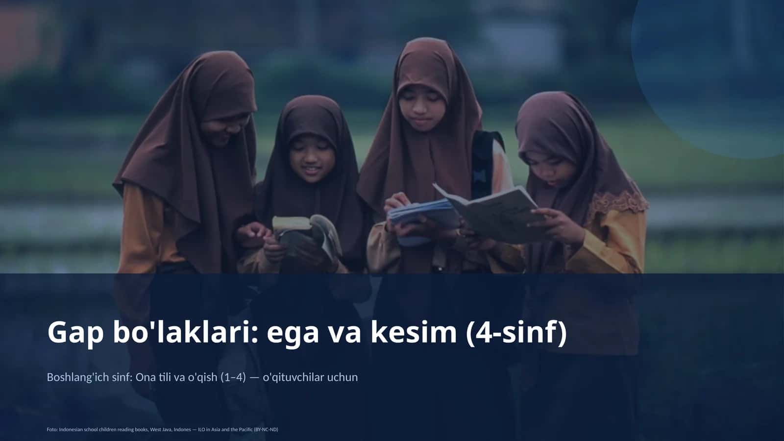 Ona tili va o'qish (1–4) — o'qituvchilar uchun