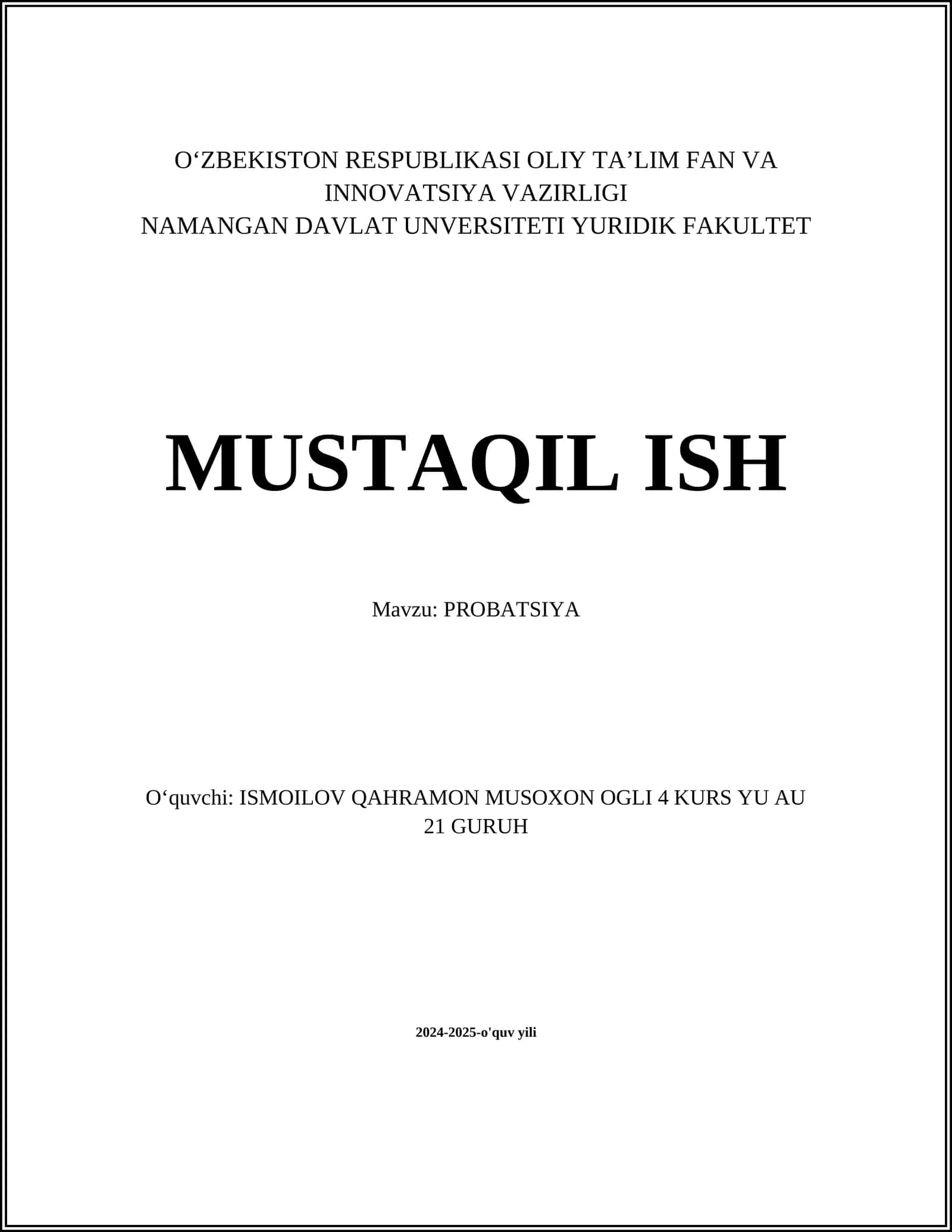 PROBATSIYA