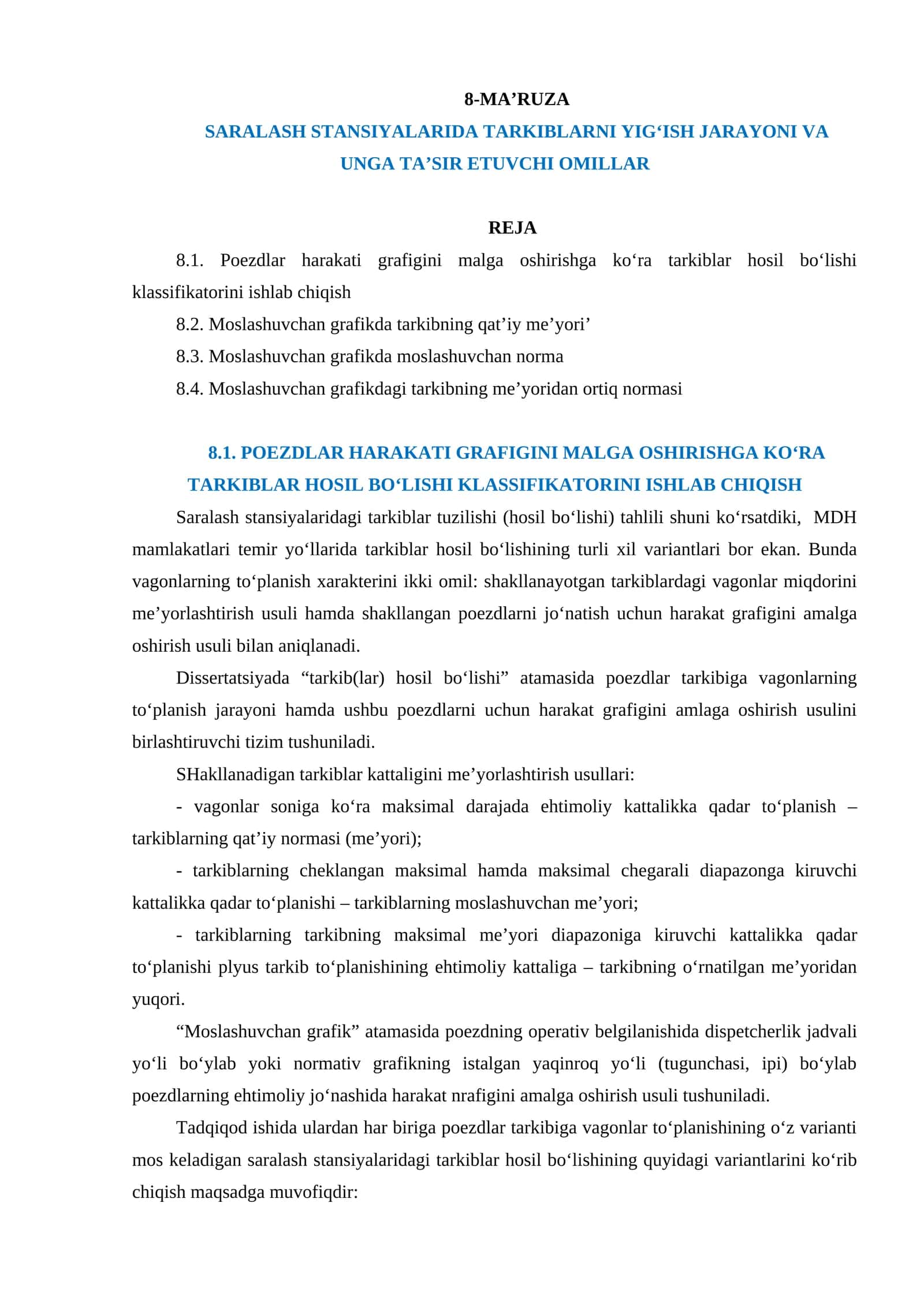 saralash stansiyalari tarkibi 1
