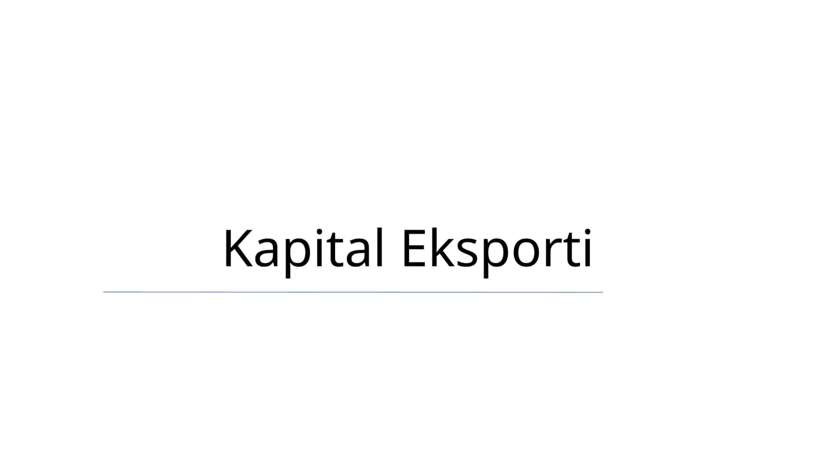 Kapital Eksporti