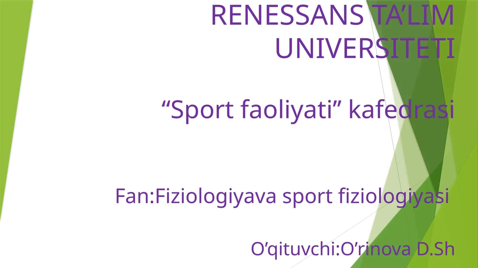 Fiziologiya faniga kirish