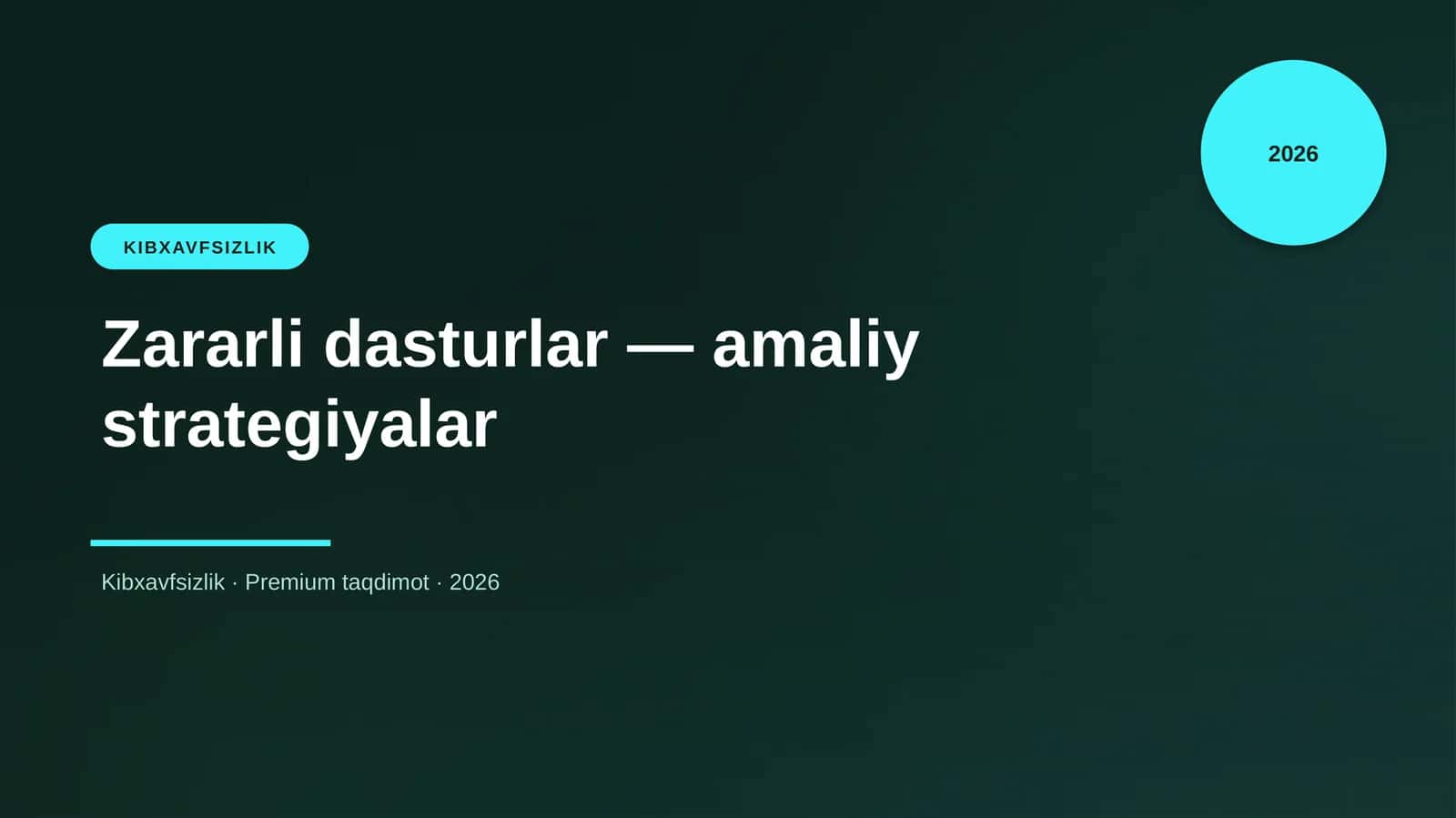 Zararli dasturlar — amaliy strategiyalar