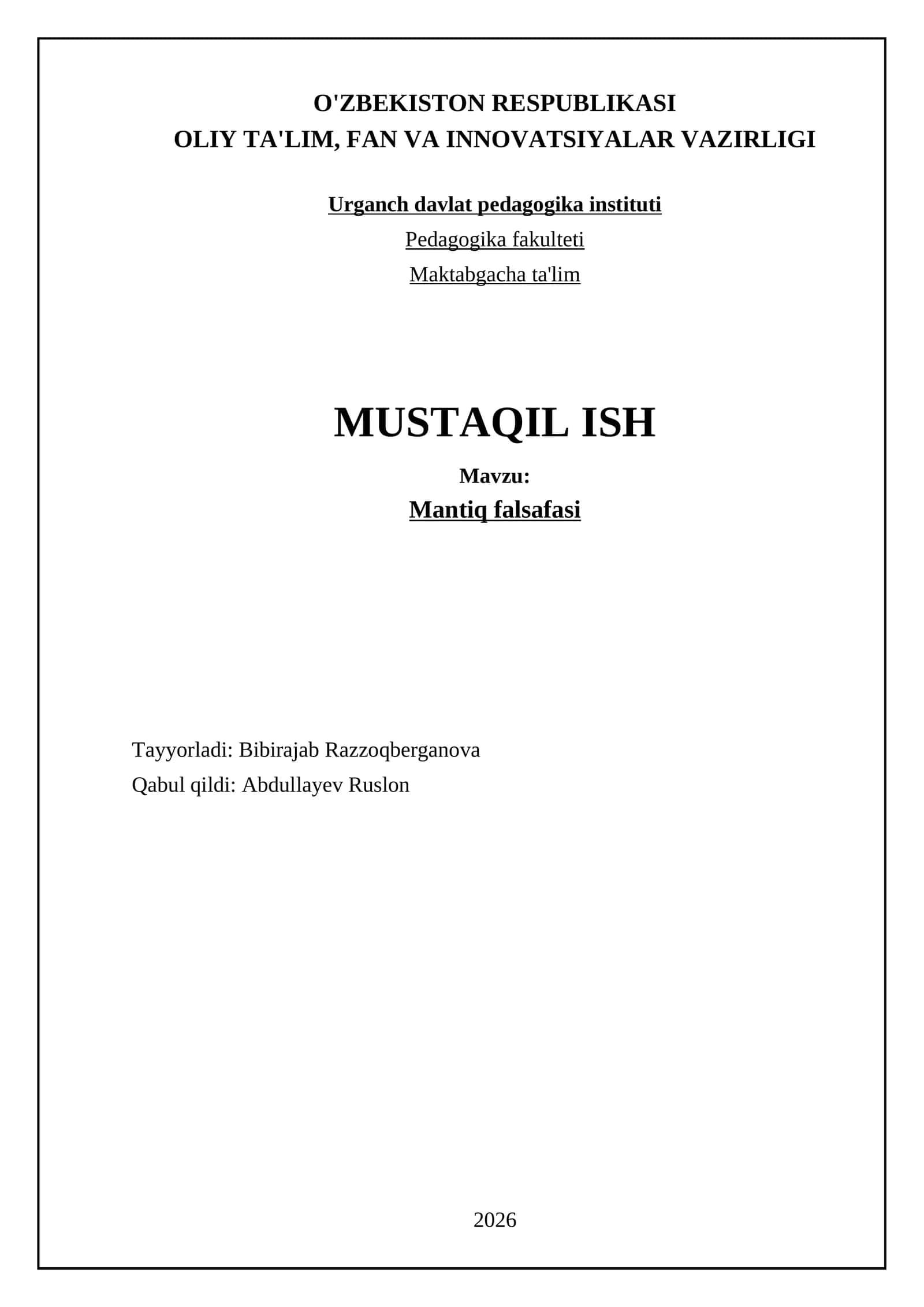 Mantiq falsafasi