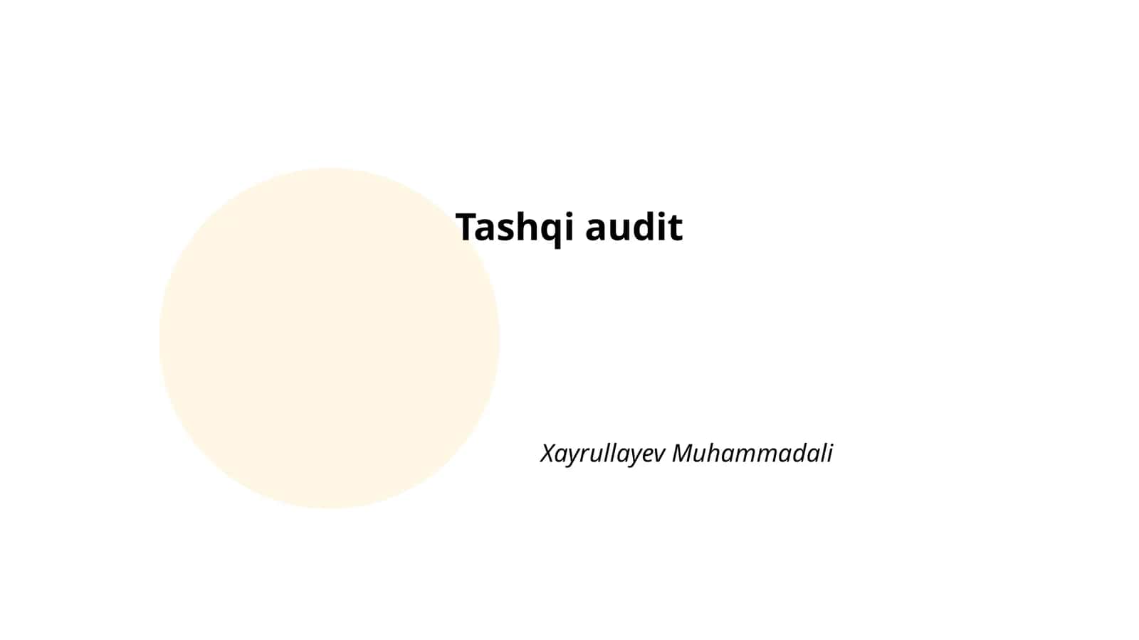 Tashqi audit