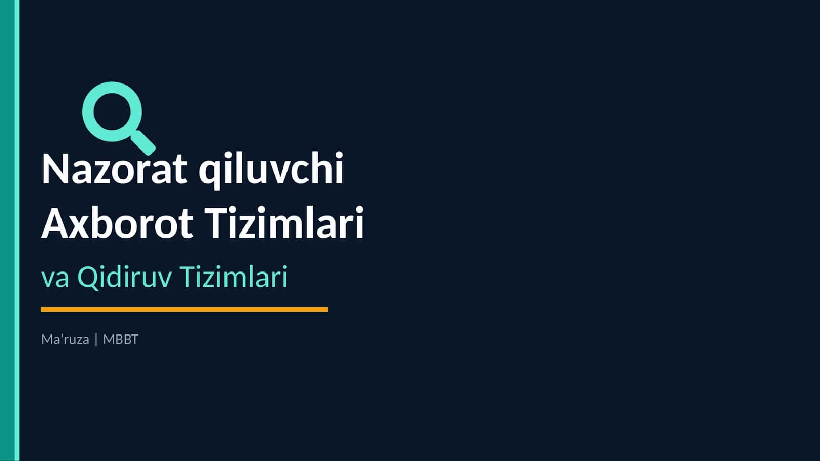 Nazorat qiluvchi axborot tizimlari