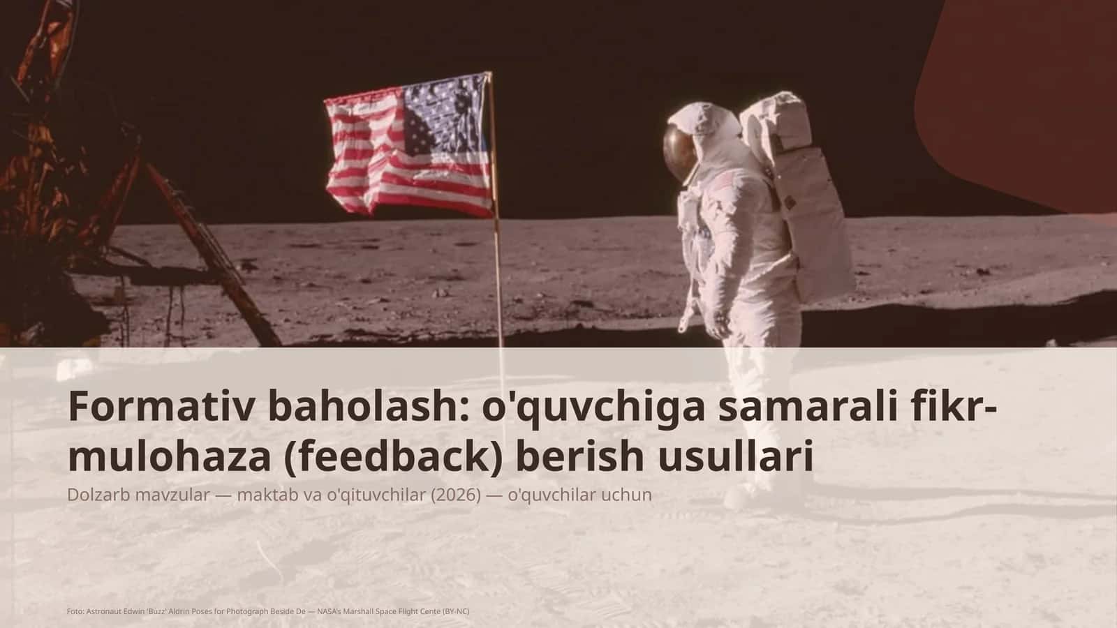 Formativ baholash: o'quvchiga samarali fikr-mulohaza (feedback) berish usullari