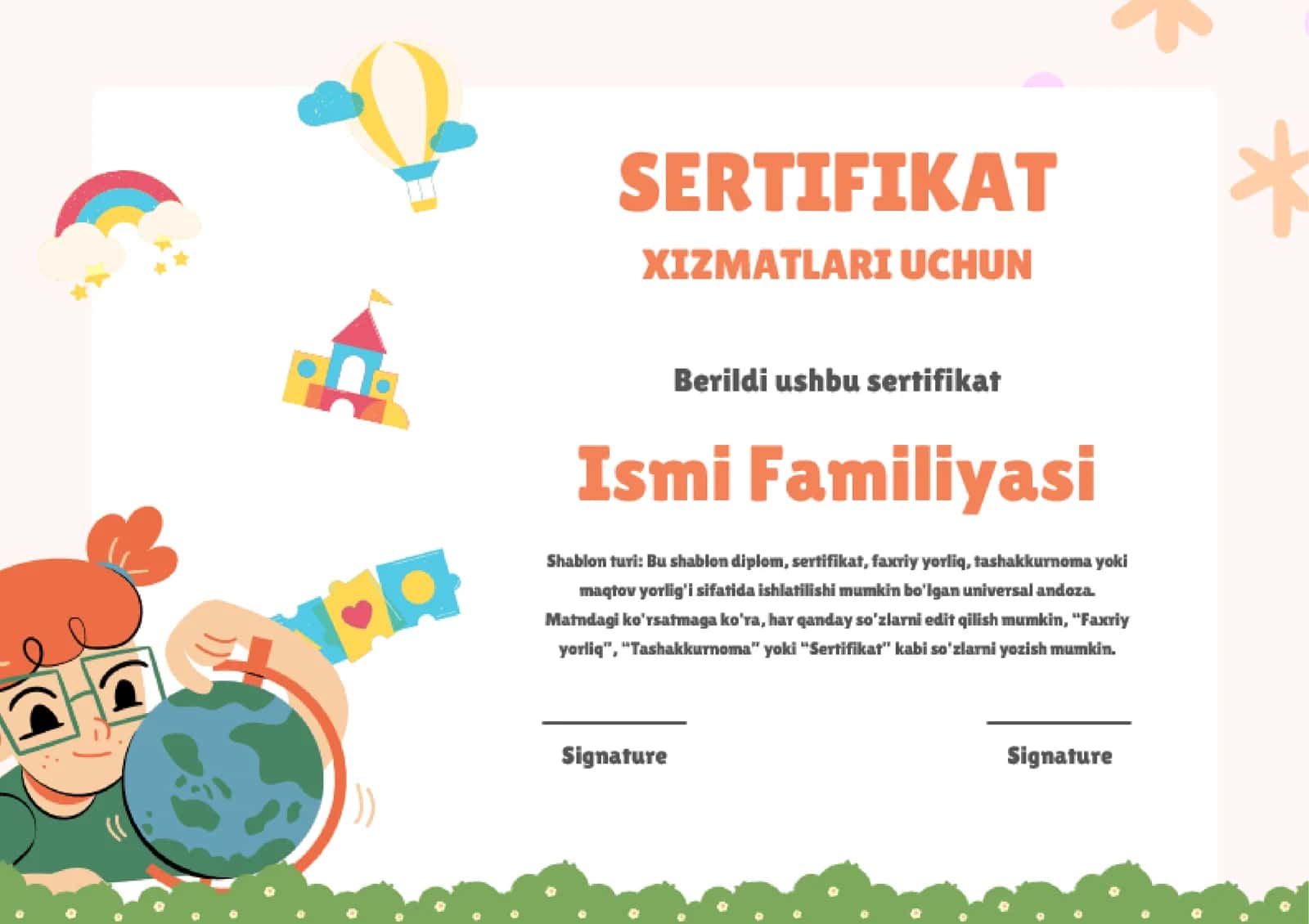 SERTIFIKAT XIZMATLARI UCHUN