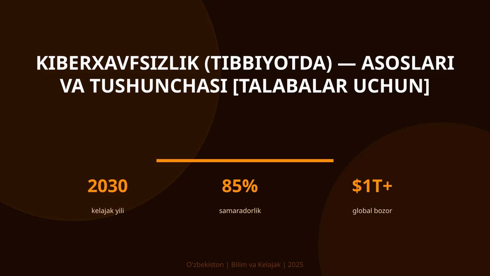 Kiberxavfsizlik (Tibbiyotda) — Asoslari va Tushunchasi [Talabalar Uchun]