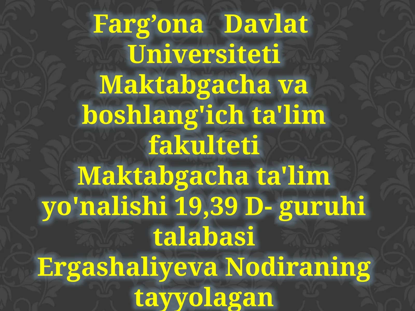 КADRLAR TAYYORLASHNING MILLIY MODELI