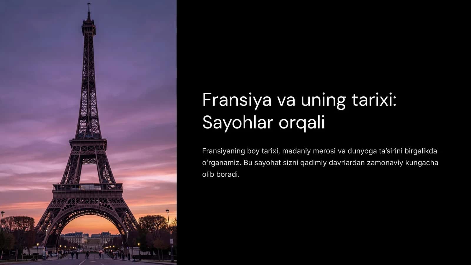 Fransiya va uning tarixi: Sayohlar orqali