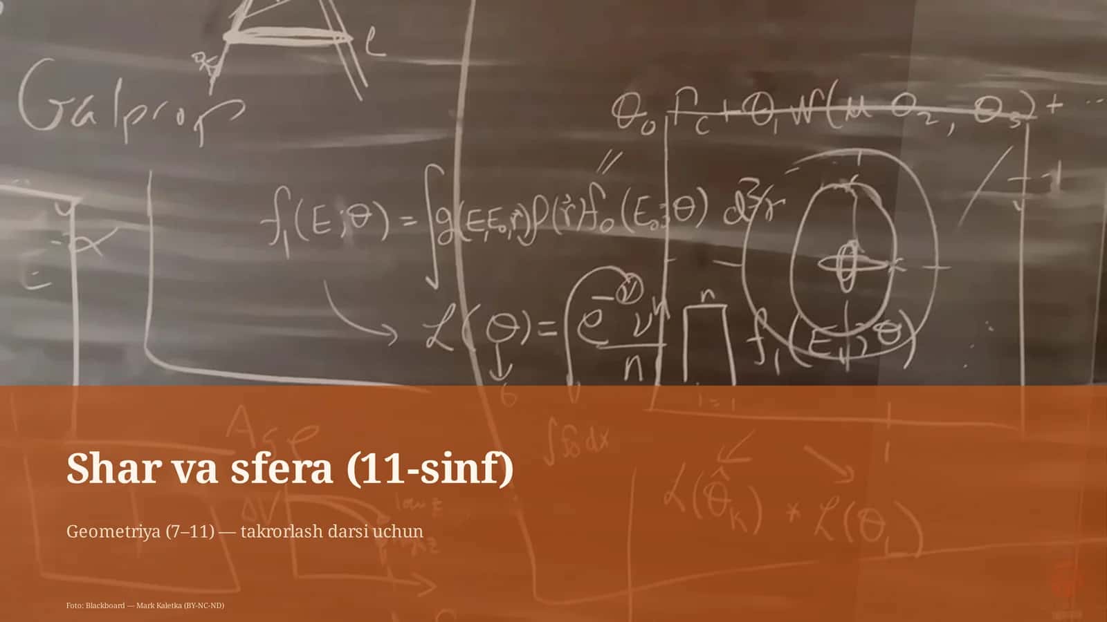 Shar va sfera (11-sinf)