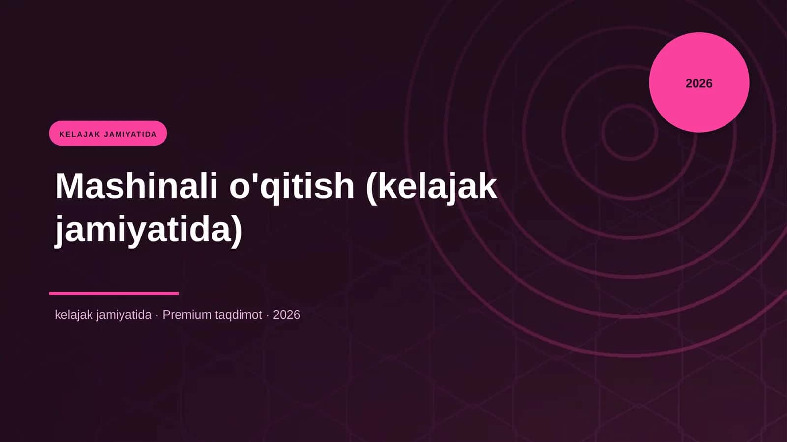 Mashinali o'qitish (kelajak jamiyatida)