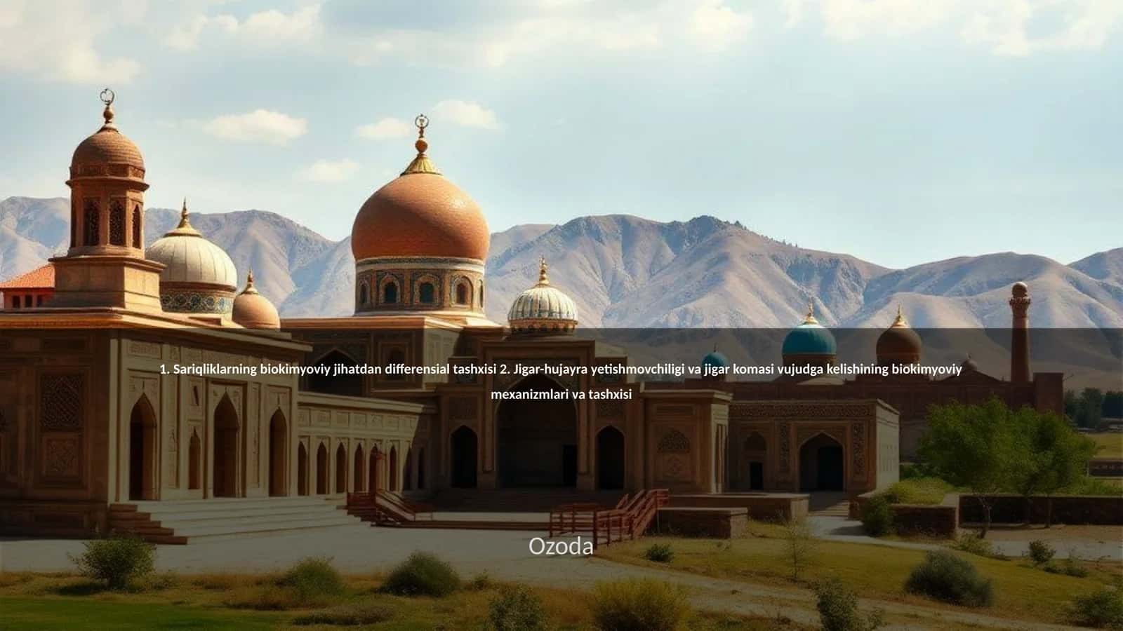 Sariqliklarning biokimyoviy jihatdan differensial tashxisi