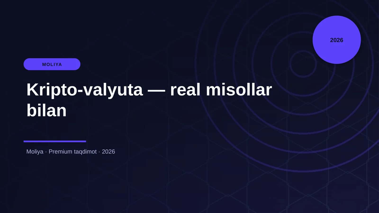Kripto-valyuta — real misollar bilan