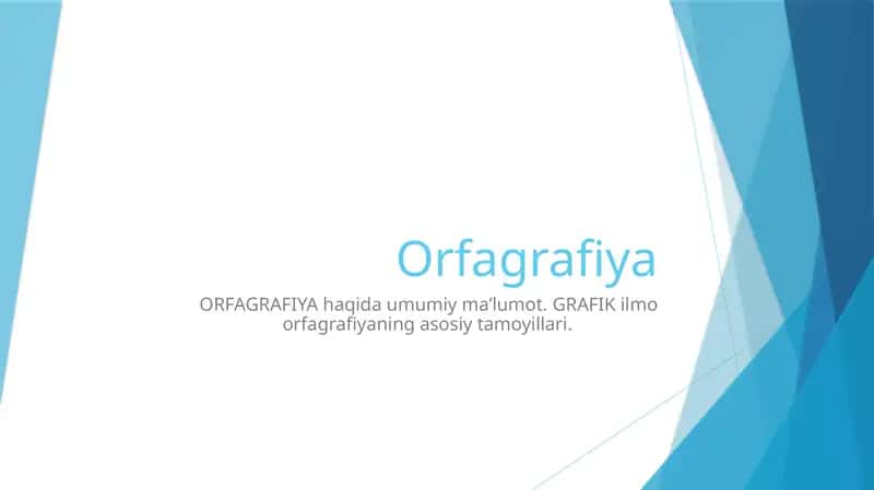 Orfagrafiya