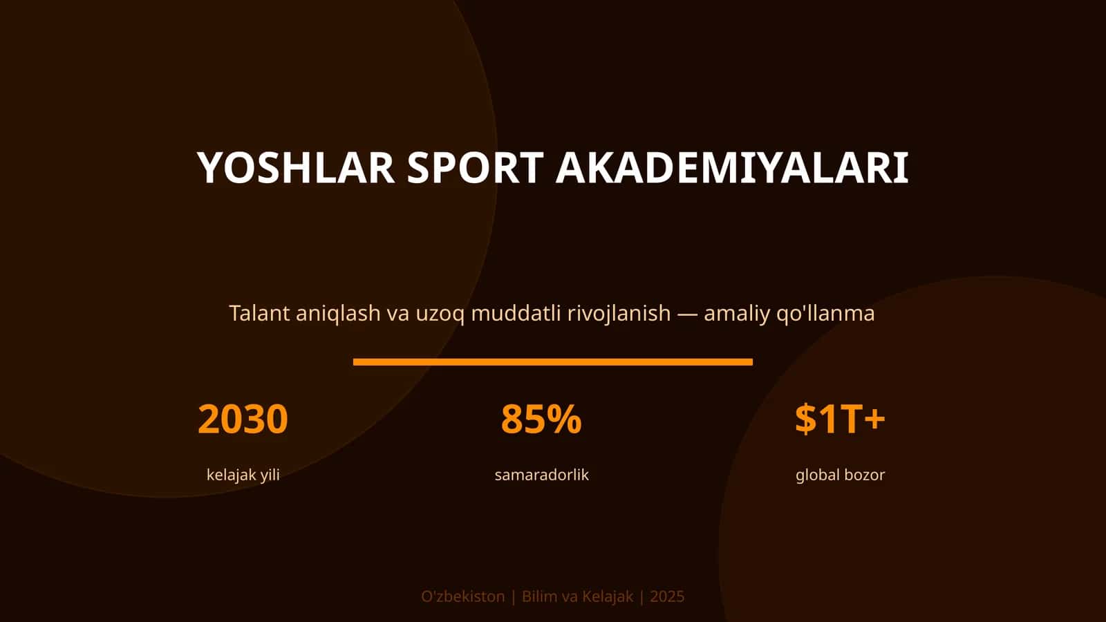 YOSHLAR SPORT AKADEMIYALARI
