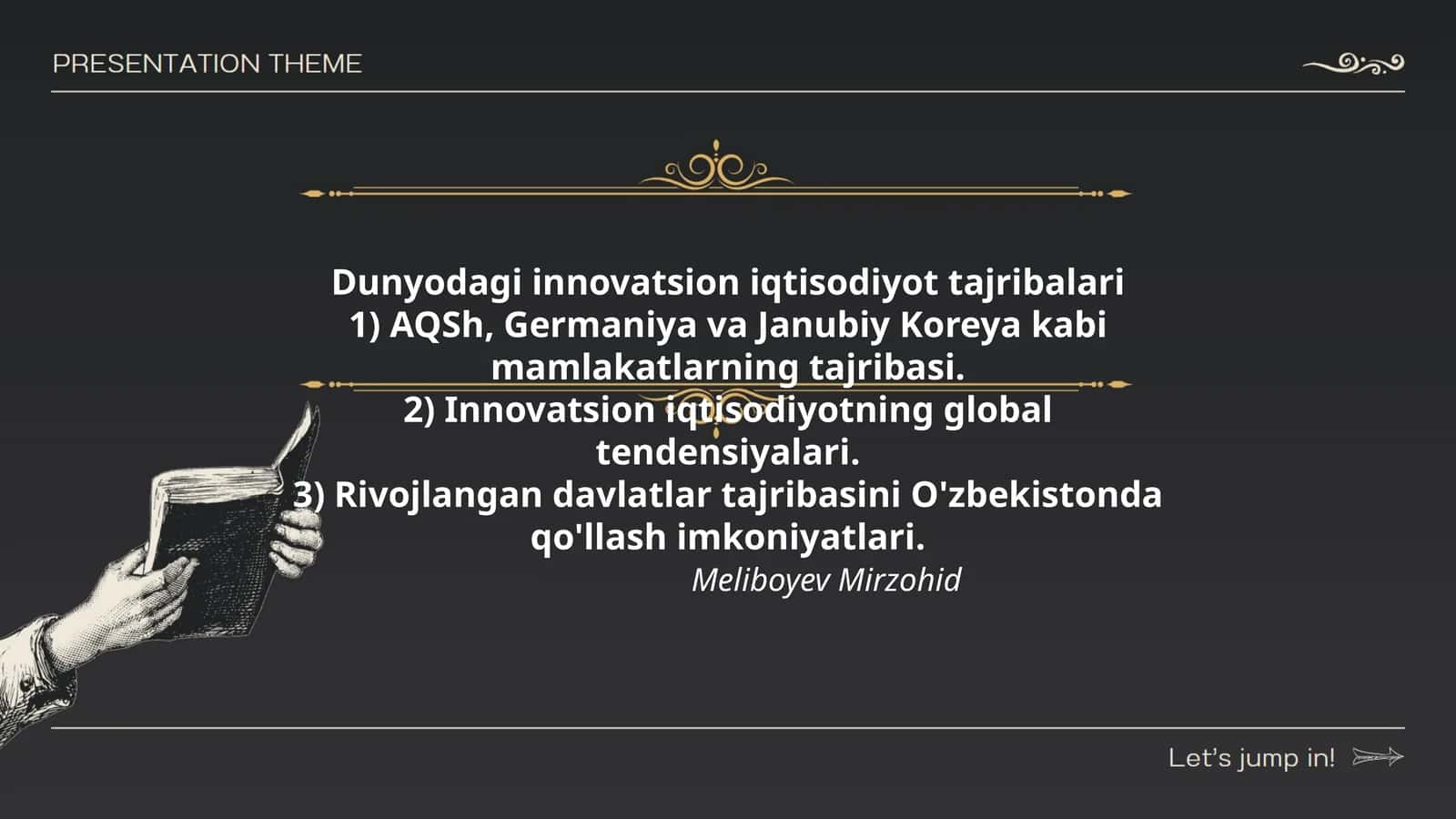 Dunyodagi innovatsion iqtisodiyot tajribalari