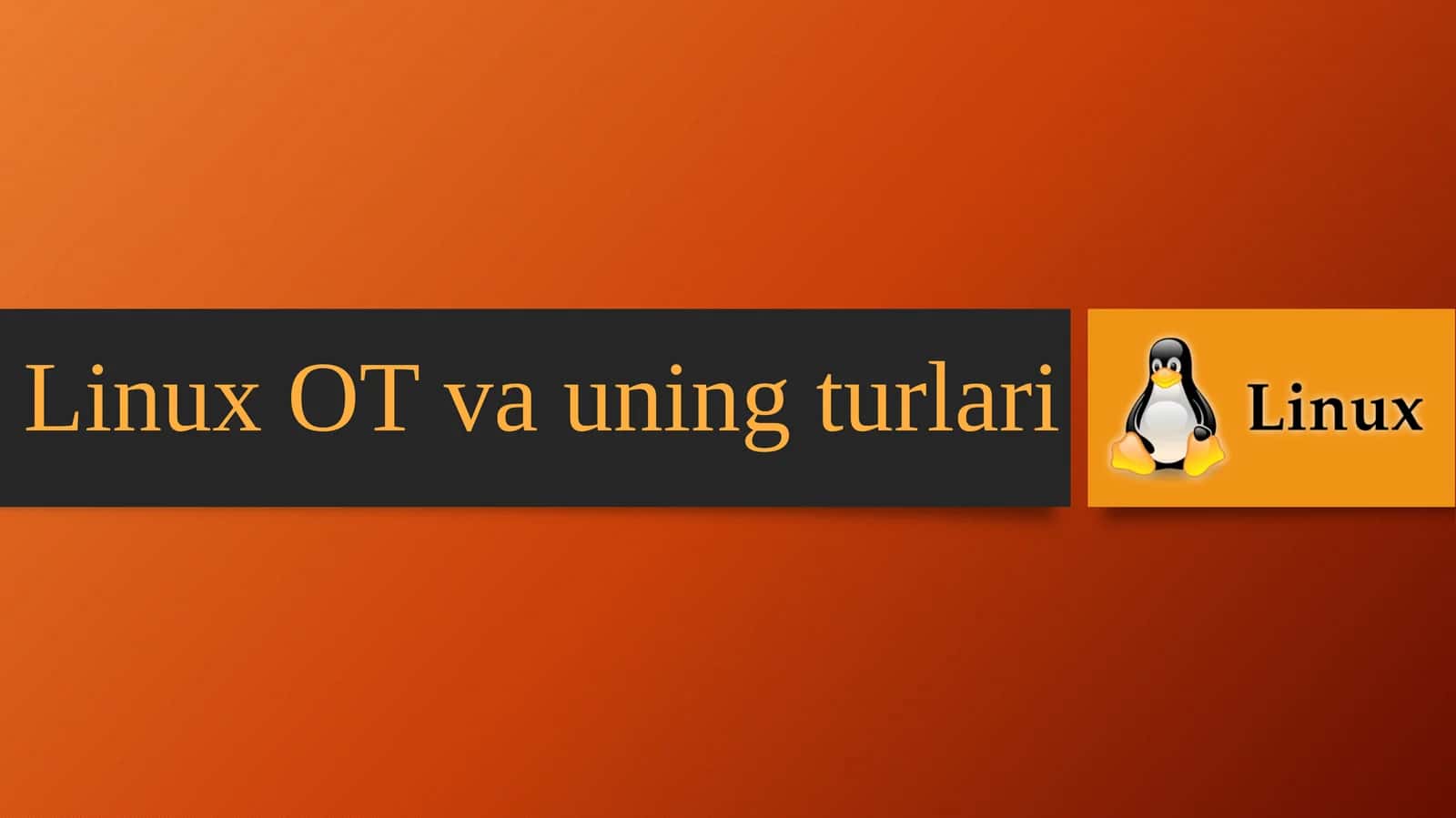 Linux OT va uning turlari