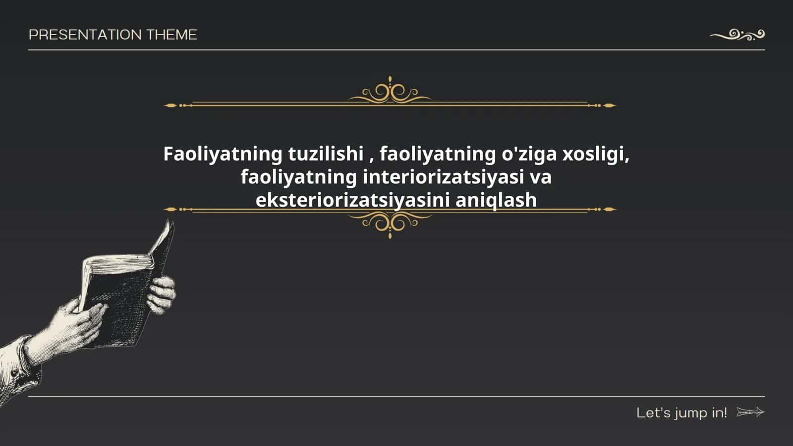 Faoliyatning Tuzilishi, xosligi va interiorizatsiyasi