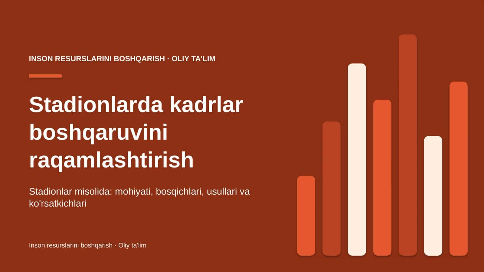 Stadionlarda kadrlar boshqaruvini raqamlashtirish