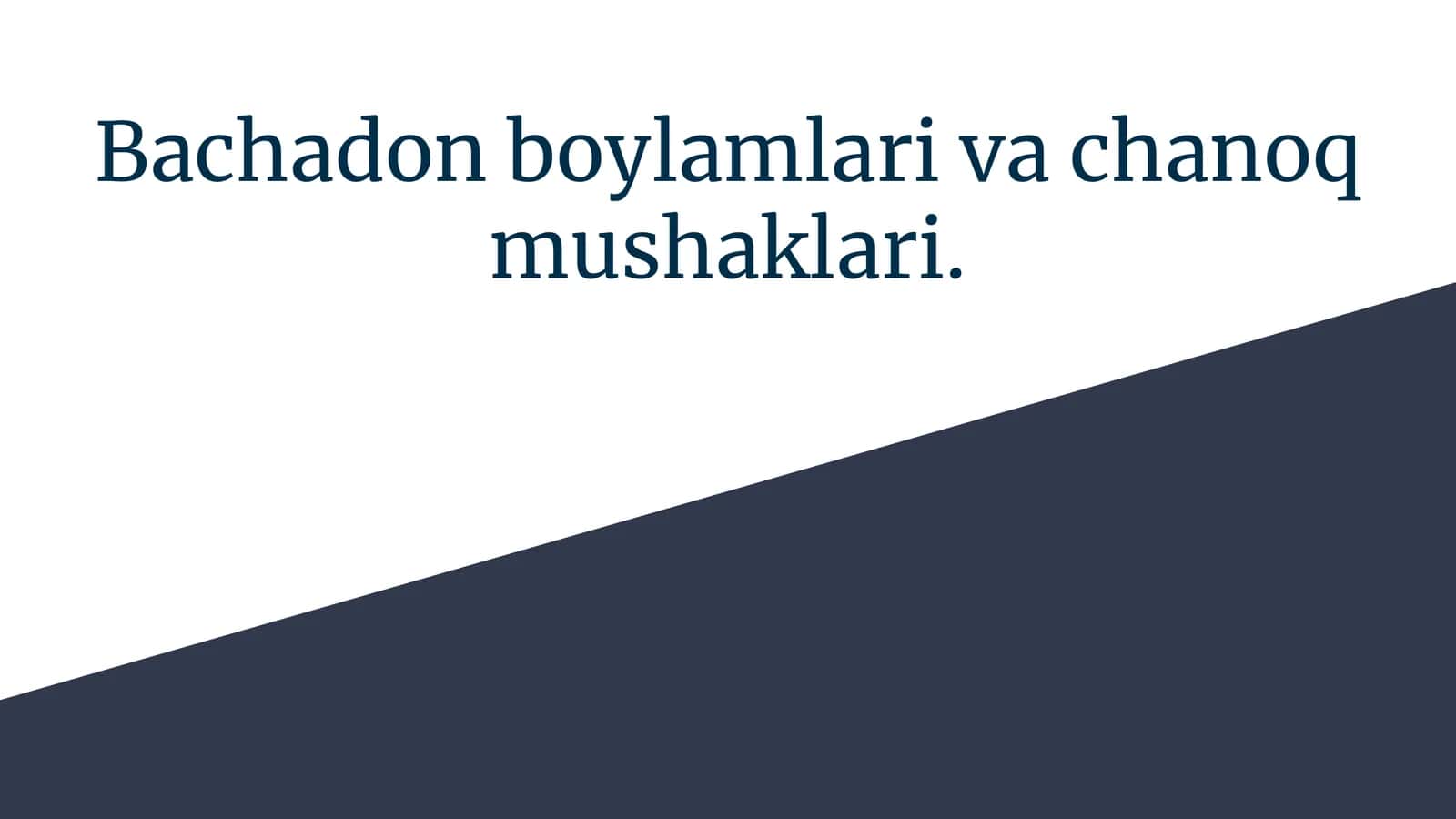 Bachadon boylamlari va chanoq mushaklari