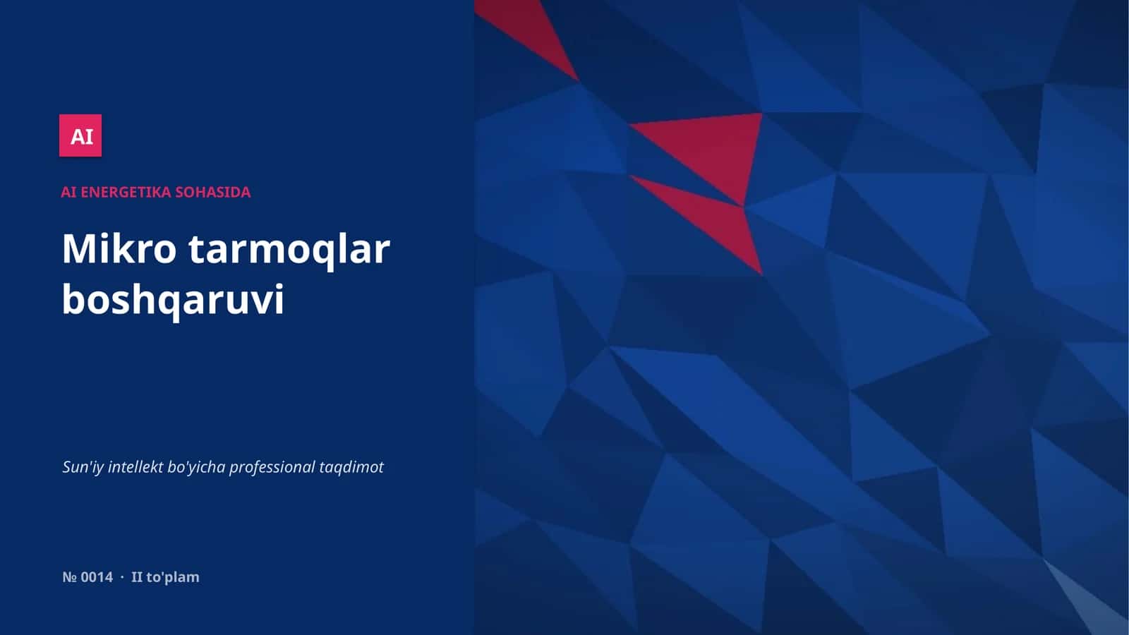 AI ENERGETIKA SOHASIDA