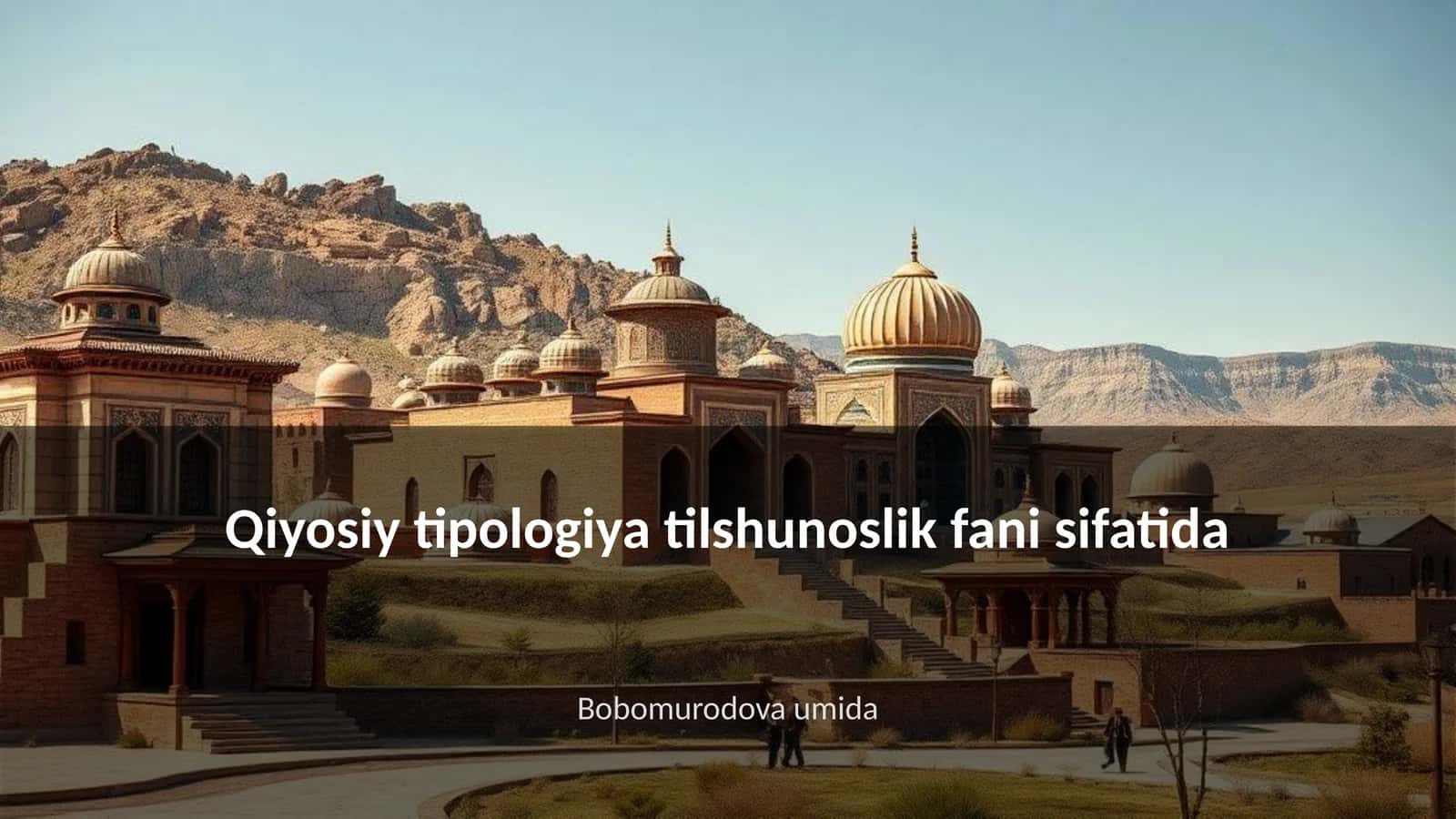 Qiyosiy tipologiya tilshunoslik fani sifatida