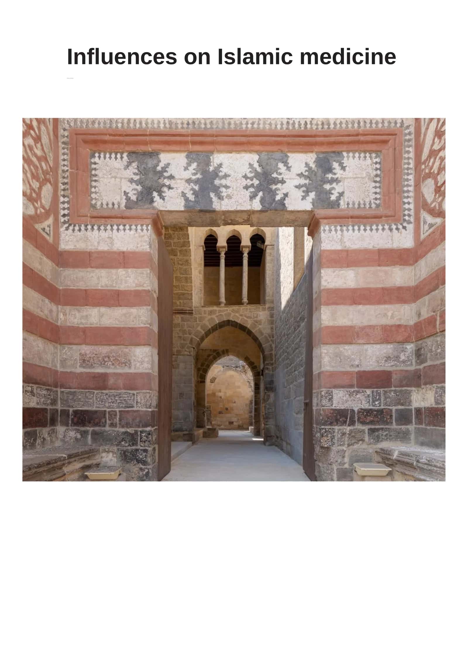 Influences on Islamic medicine