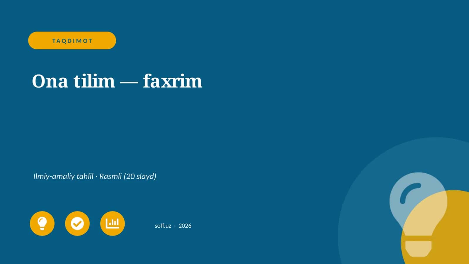 Ona tilim — faxrim