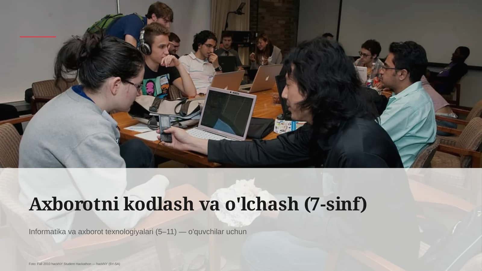 Axborotni kodlash va o'lchash (7-sinf)