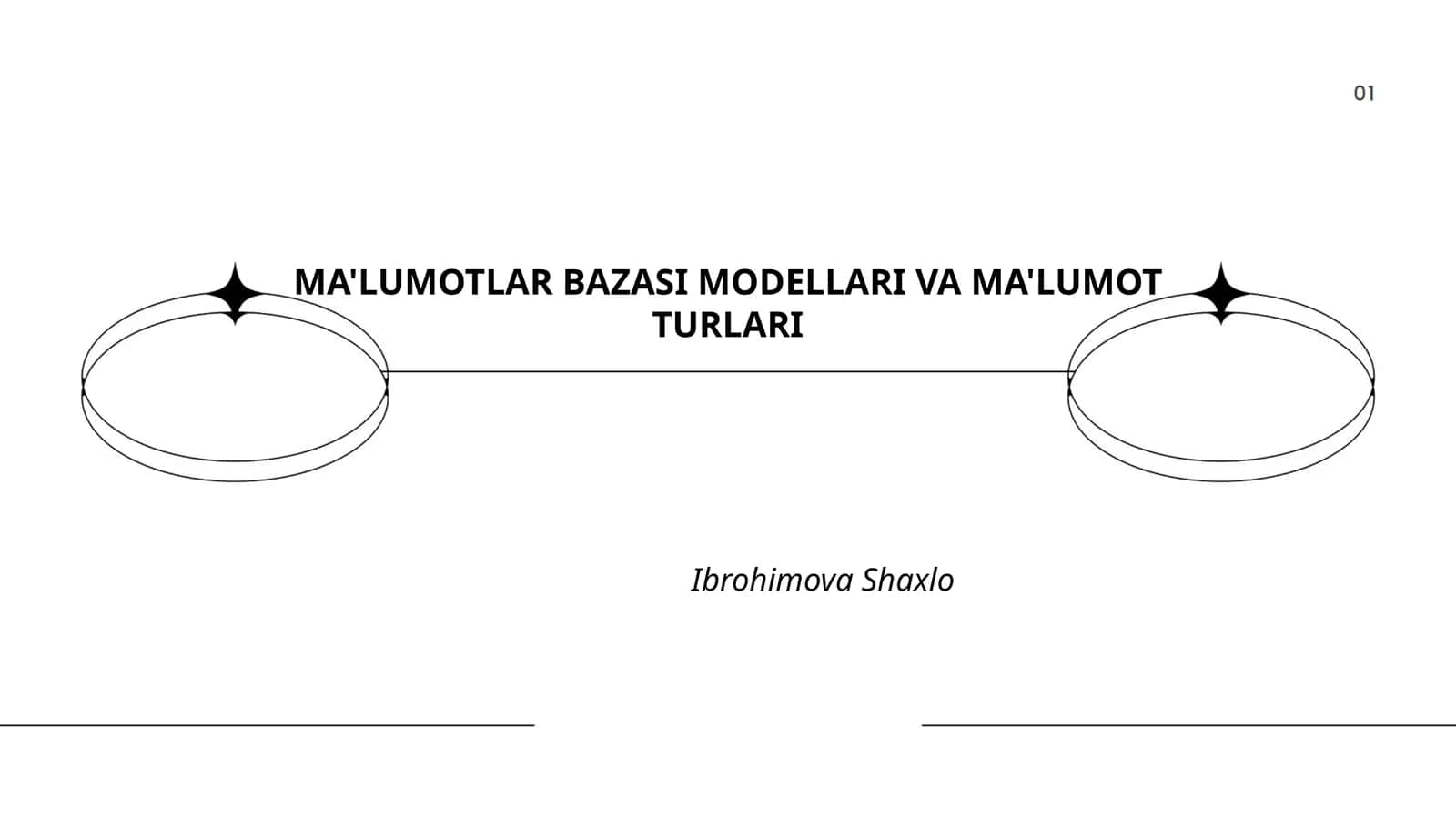 Ma'lumotlar Bazasi Modellari va Ma'lumot Turlari