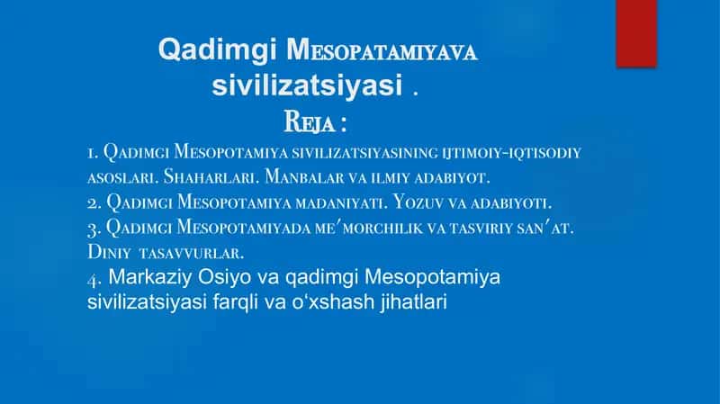 Qadimgi Mesopotamiya sivilizatsiyasi