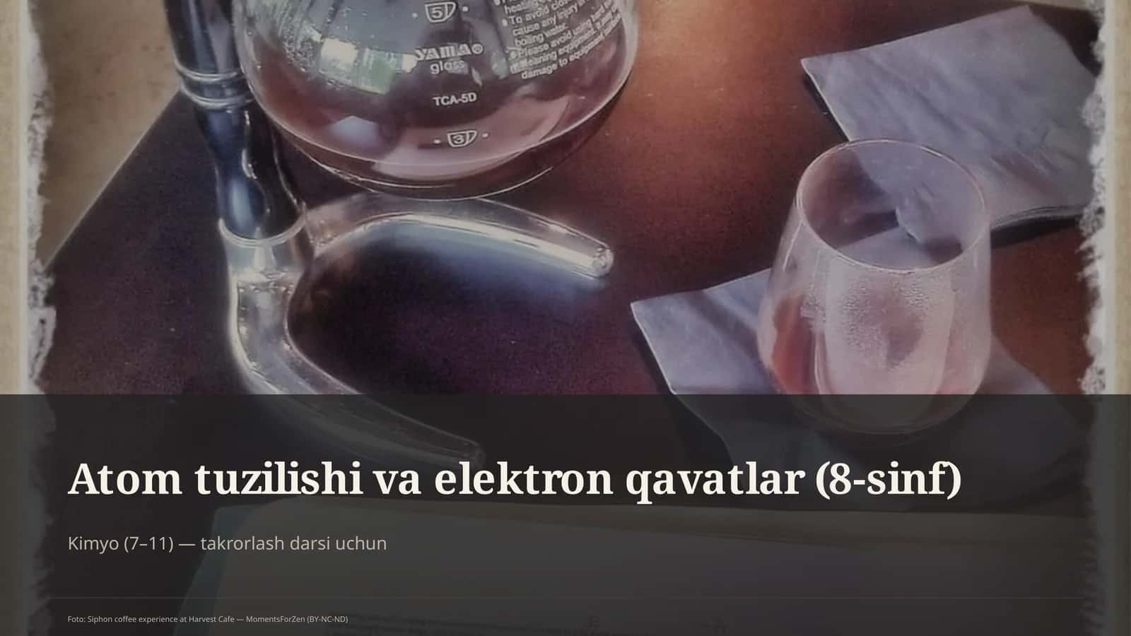 Atom tuzilishi va elektron qavatlar (8-sinf)