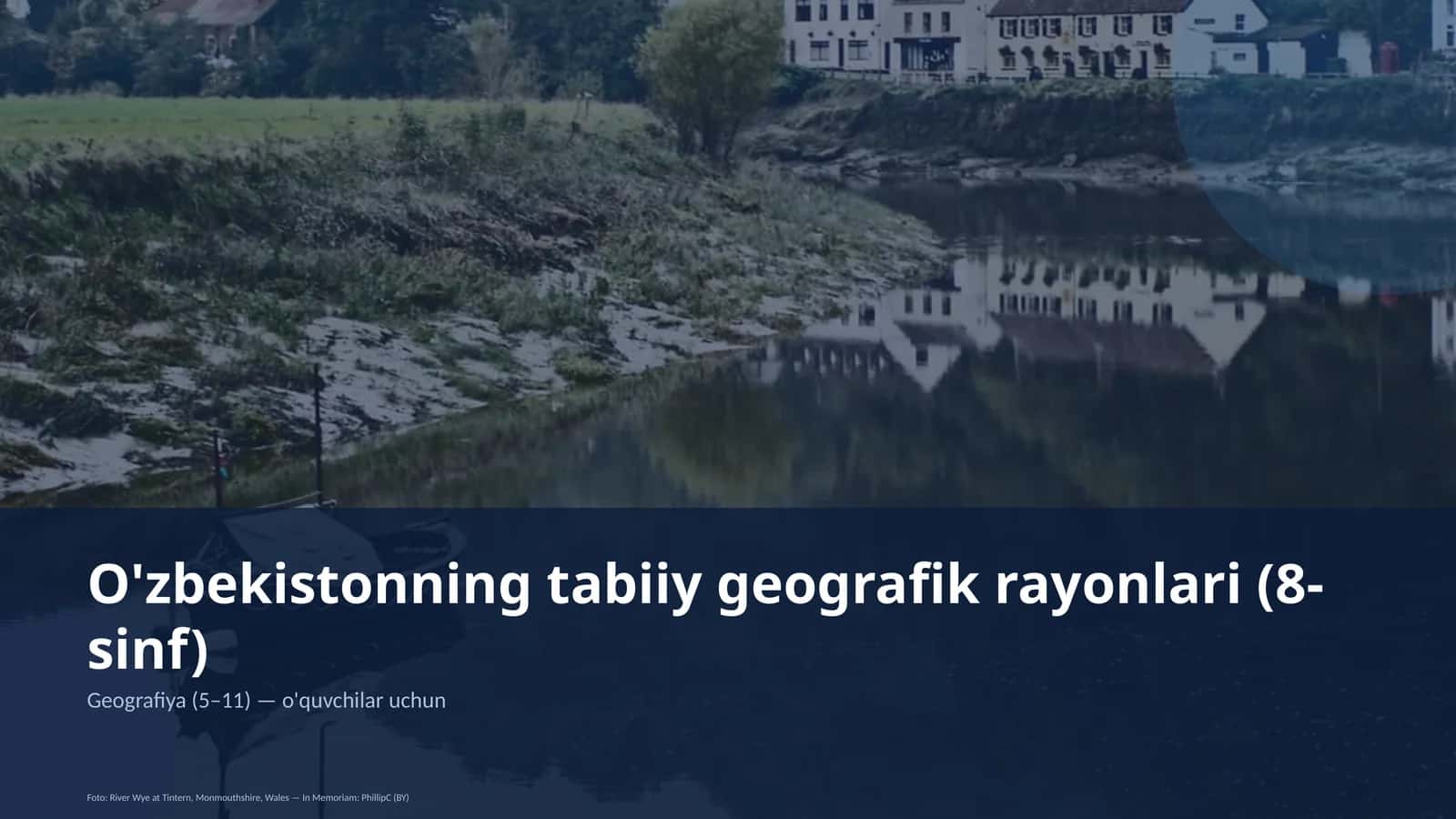 O'zbekistonning tabiiy geografik rayonlari (8-sinf)