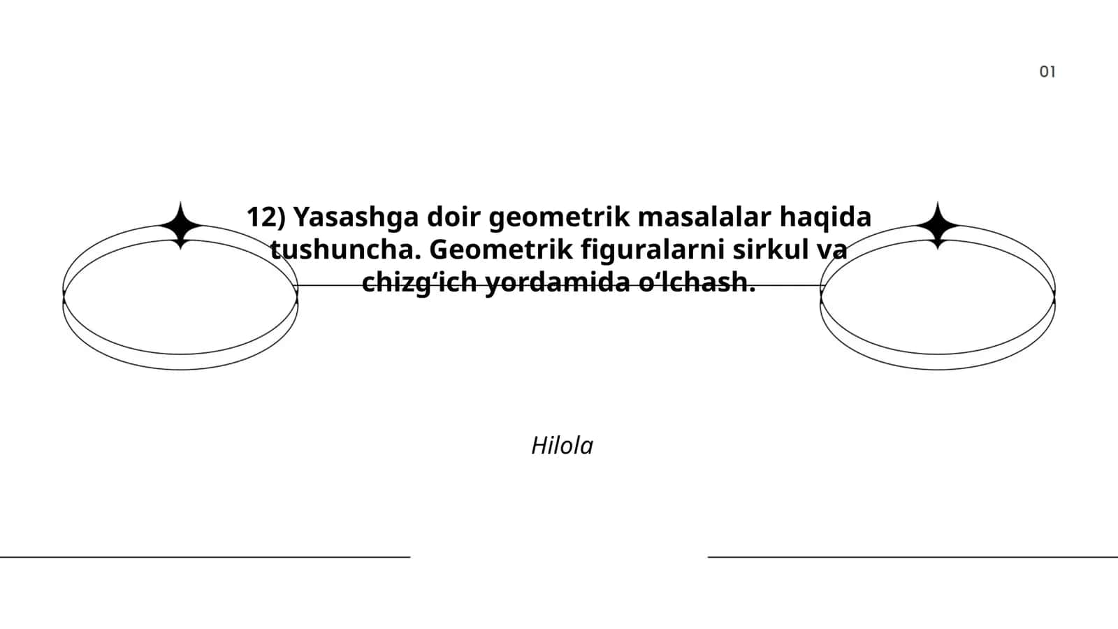 Yasashga doir geometrik masalalar haqida tushuncha