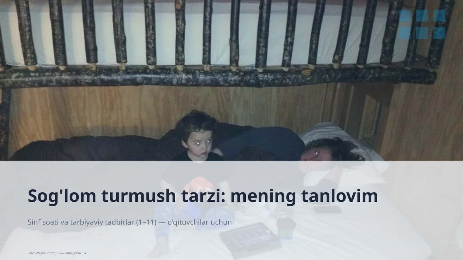 Sog'lom turmush tarzi: mening tanlovim