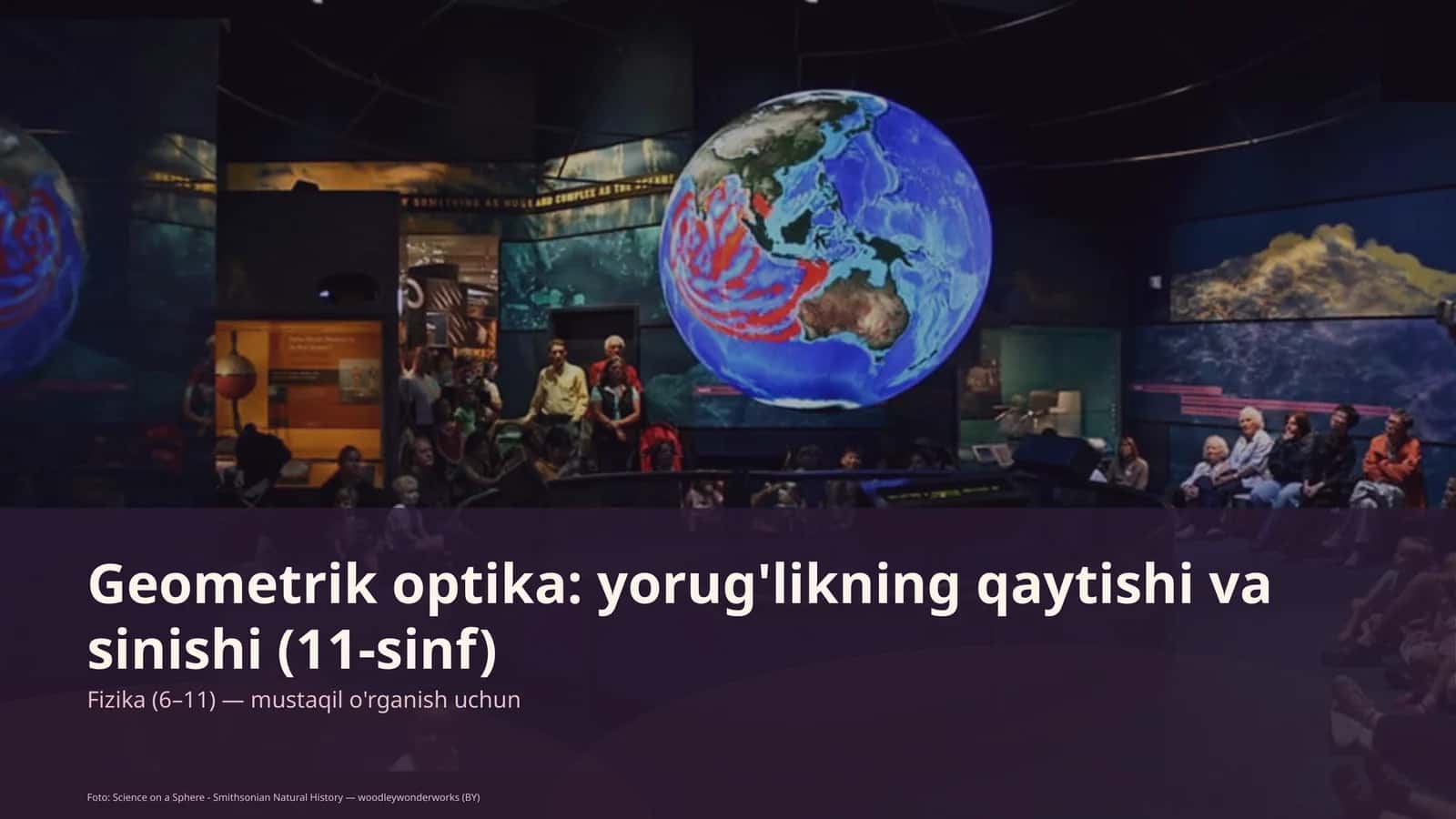 Geometrik optika: yorug'likning qaytishi va sinishi (11-sinf)