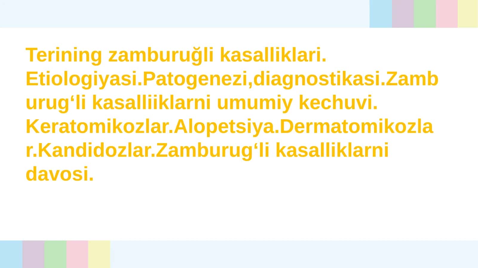 Terining zamburug'li kasalliklari