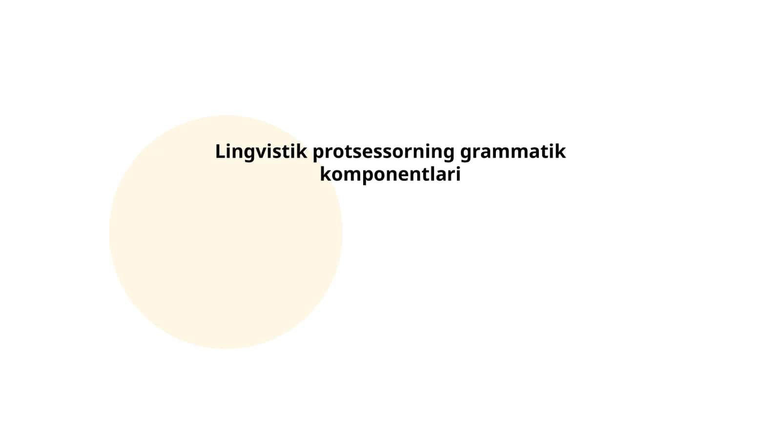 Lingvistik protsessorning grammatik komponentlari