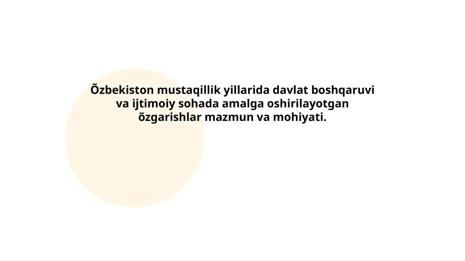 Davlat boshqaruvining isloh qilinishi