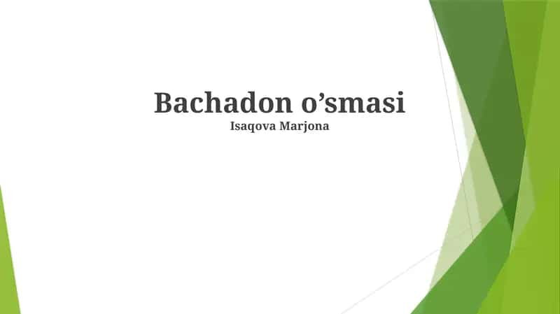 Bachadon o’smasi