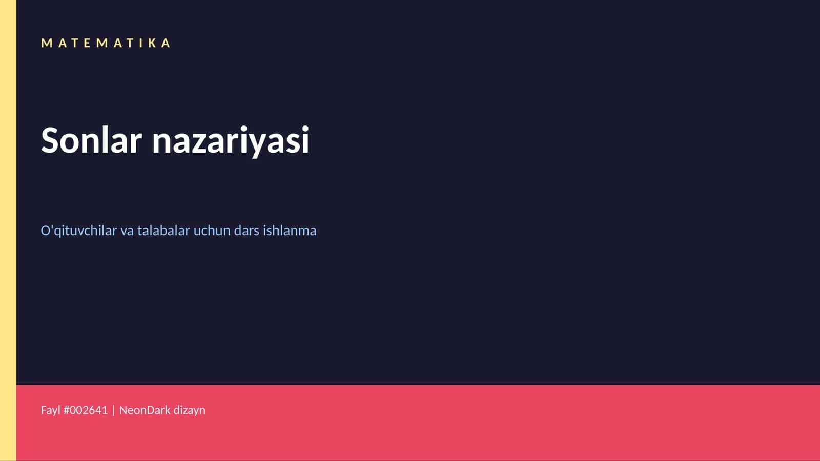 Sonlar nazariyasi