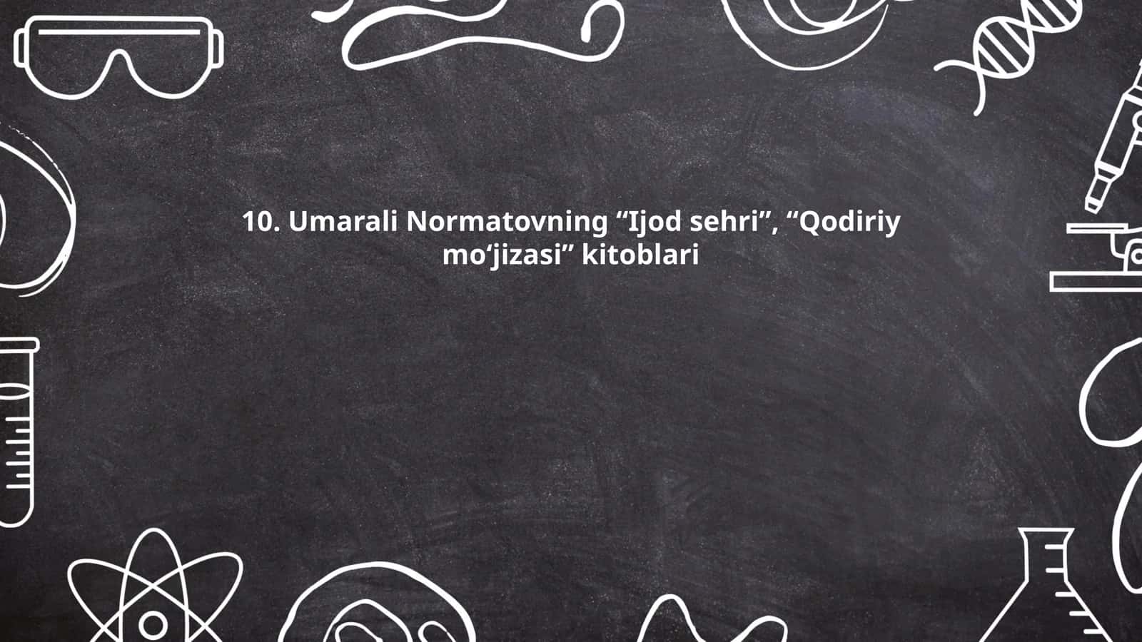 Umarali Normatovning “Ijod sehri”, “Qodiriy mo‘jizasi” kitoblari